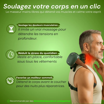 Masseur Siaaso™ Cervical 4D à Pétrissage Profond - Siaaso